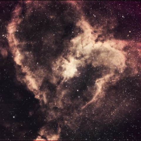 Photograph of heart nebula