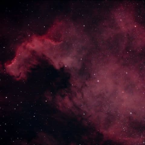 Photograph of north american nebula