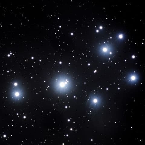 Photograph of the pleiaddes stars