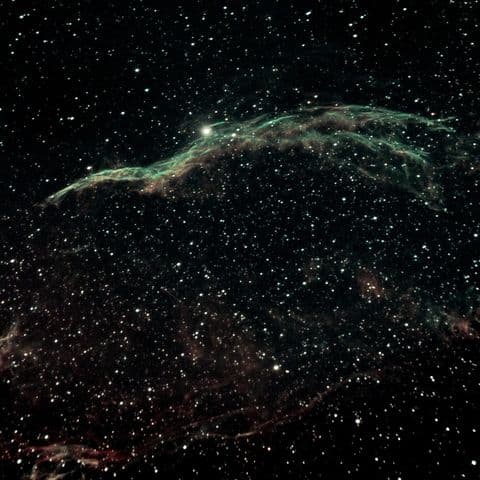 Photograph of veil nebula